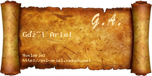 Gál Ariel névjegykártya